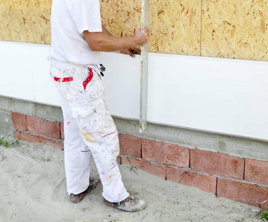 paint styrofoam to look like wood