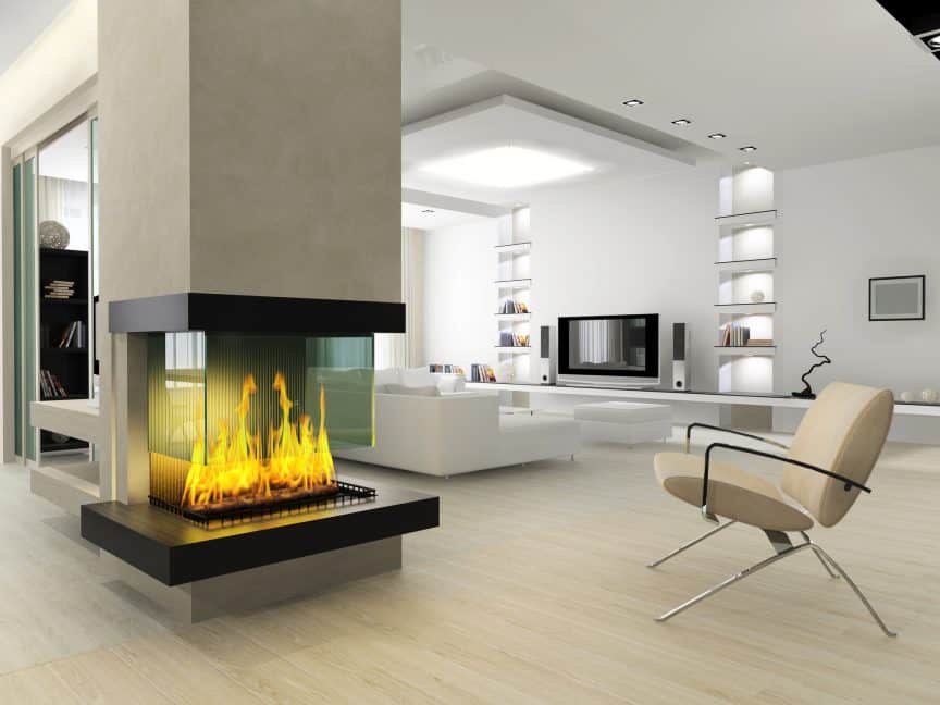 Fireplace without Chimney