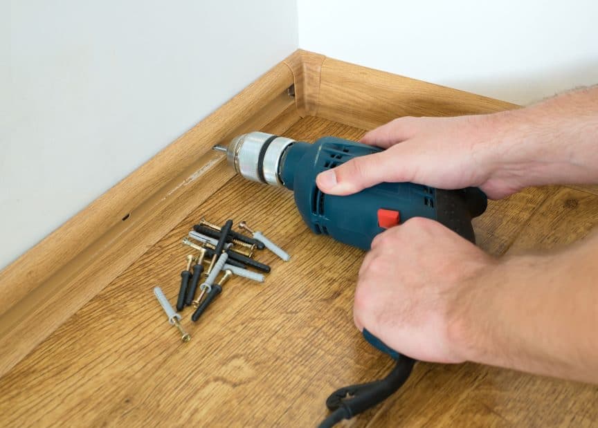 Baseboard Installation Over Flooring