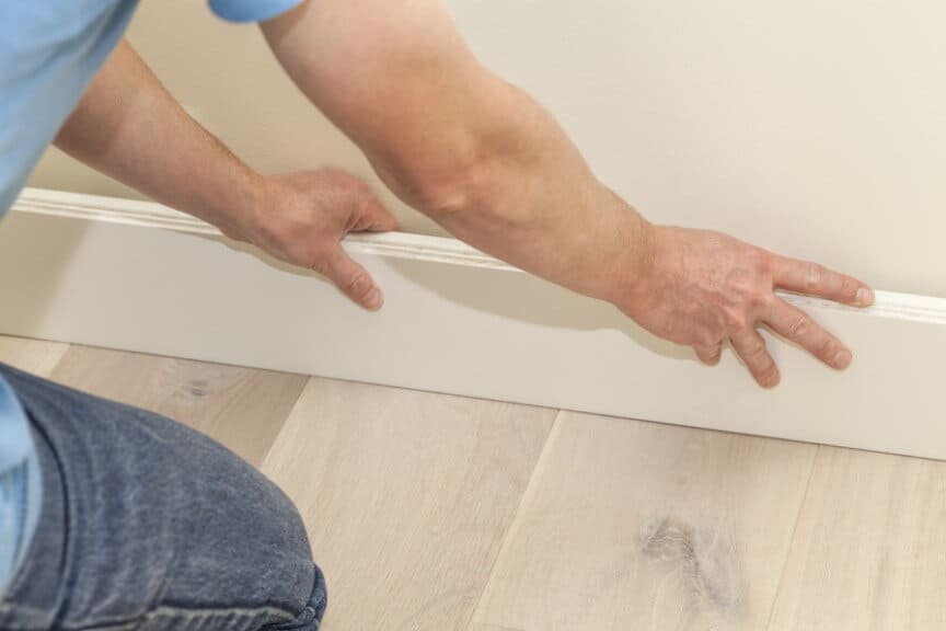 Baseboards in Bathroom