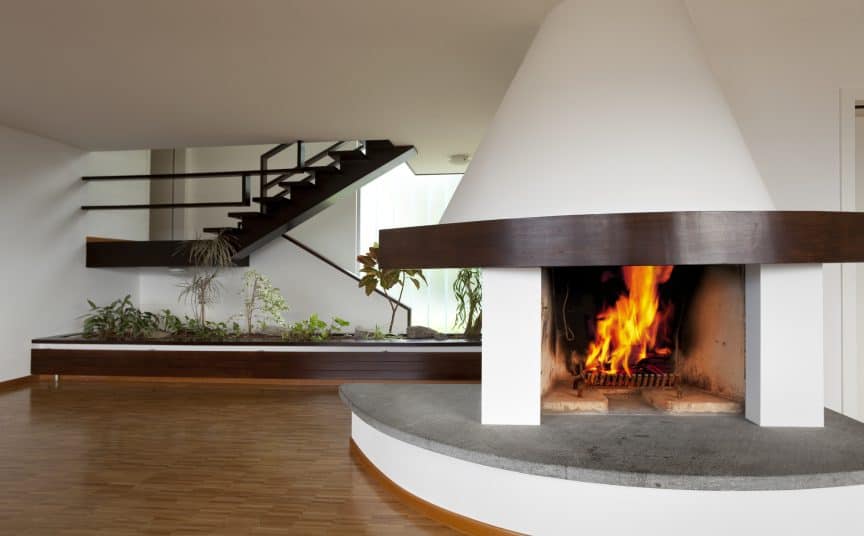 Wood Burning Fireplace