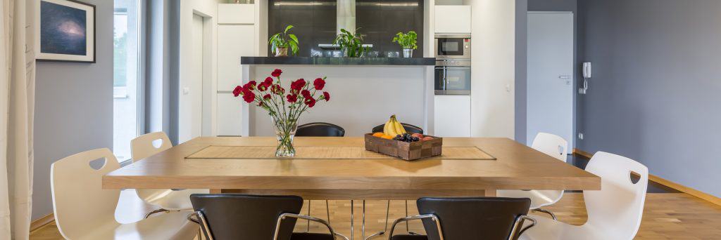 Dining Room with Colorful Walls